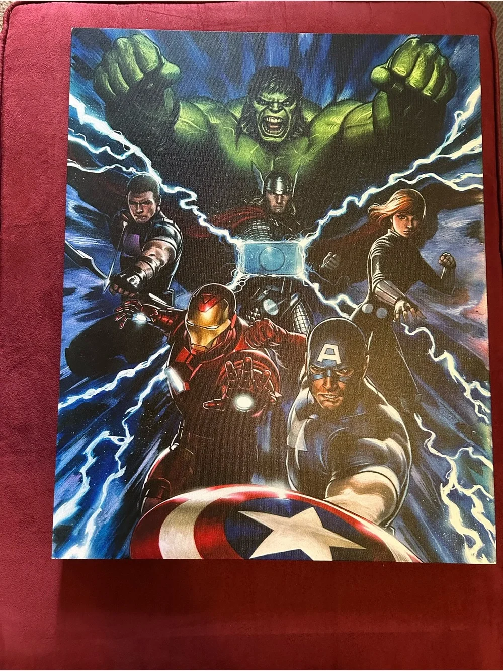 Marvel Avengers Team Canvas Wall Art - Multicolor